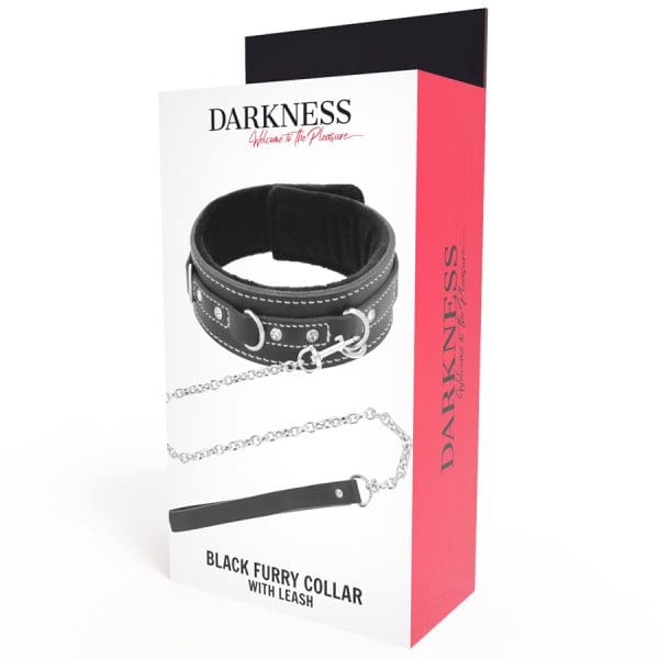DARKNESS - HIGH QUALITY LEATHER NECKLACE WITH LEASH 5